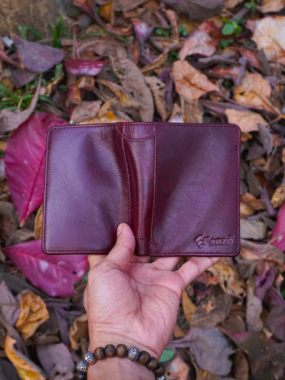 Premium Genuine Leather Wallet with ID Window Card Slots & Zipper Coin Pocket